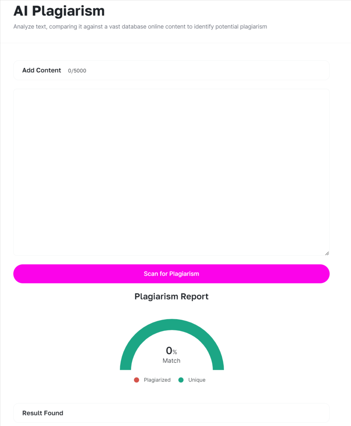 AI Plagiarism Detector